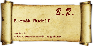 Bucsák Rudolf névjegykártya