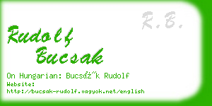 rudolf bucsak business card